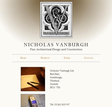 Nicholas Vanburgh Website Nicholas Vanburgh Website Screenshot